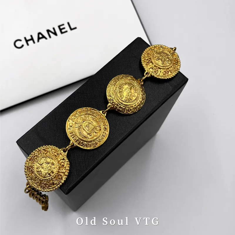 𝐂𝐡𝐚𝐧𝐞𝐥 古董圓盤手鍊