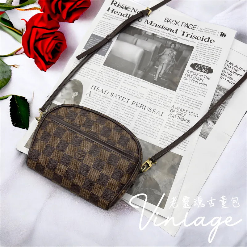 LV 棋盤格小蘋果兩用包